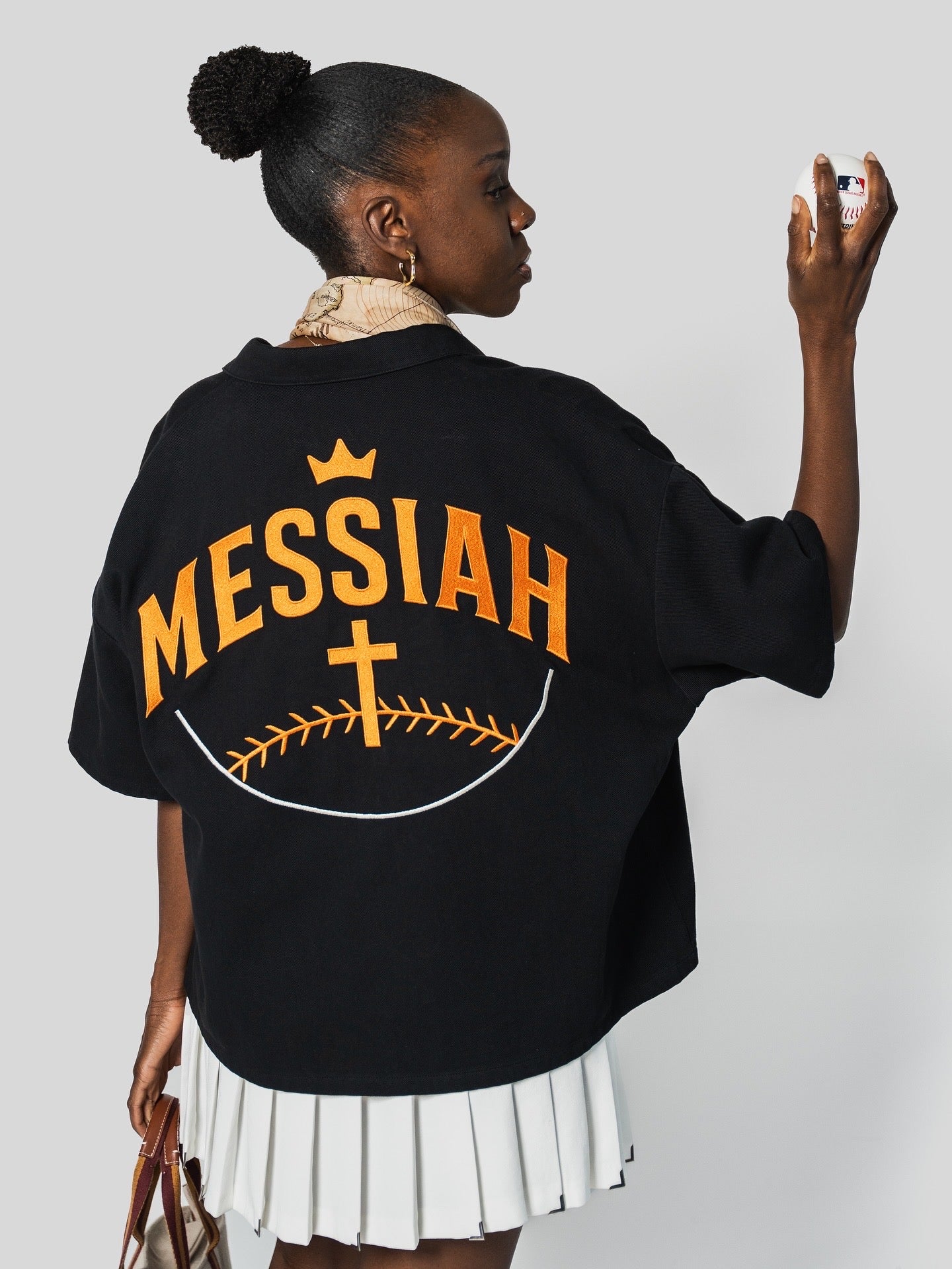 Messiah Button Up – Black / Orange Finish (Unisex)