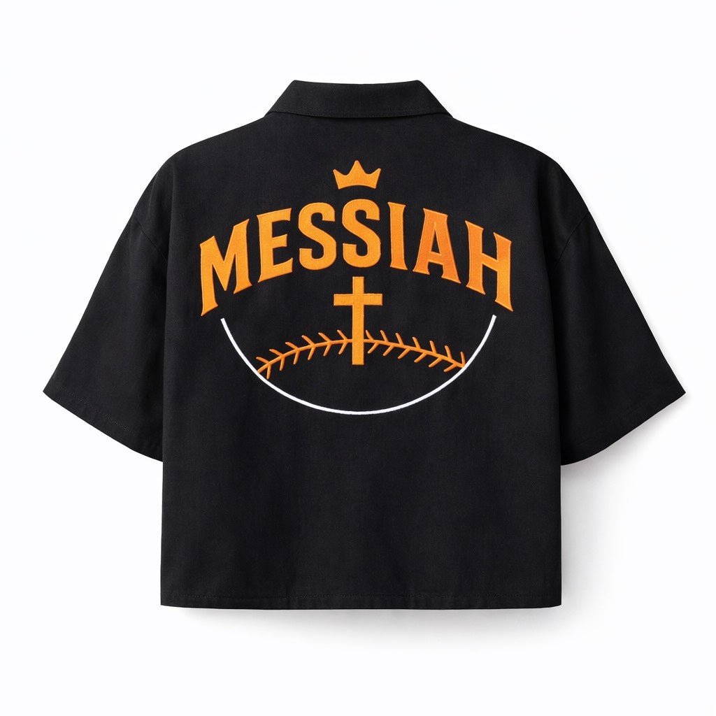 Messiah Button Up – Black / Orange Finish (Unisex)