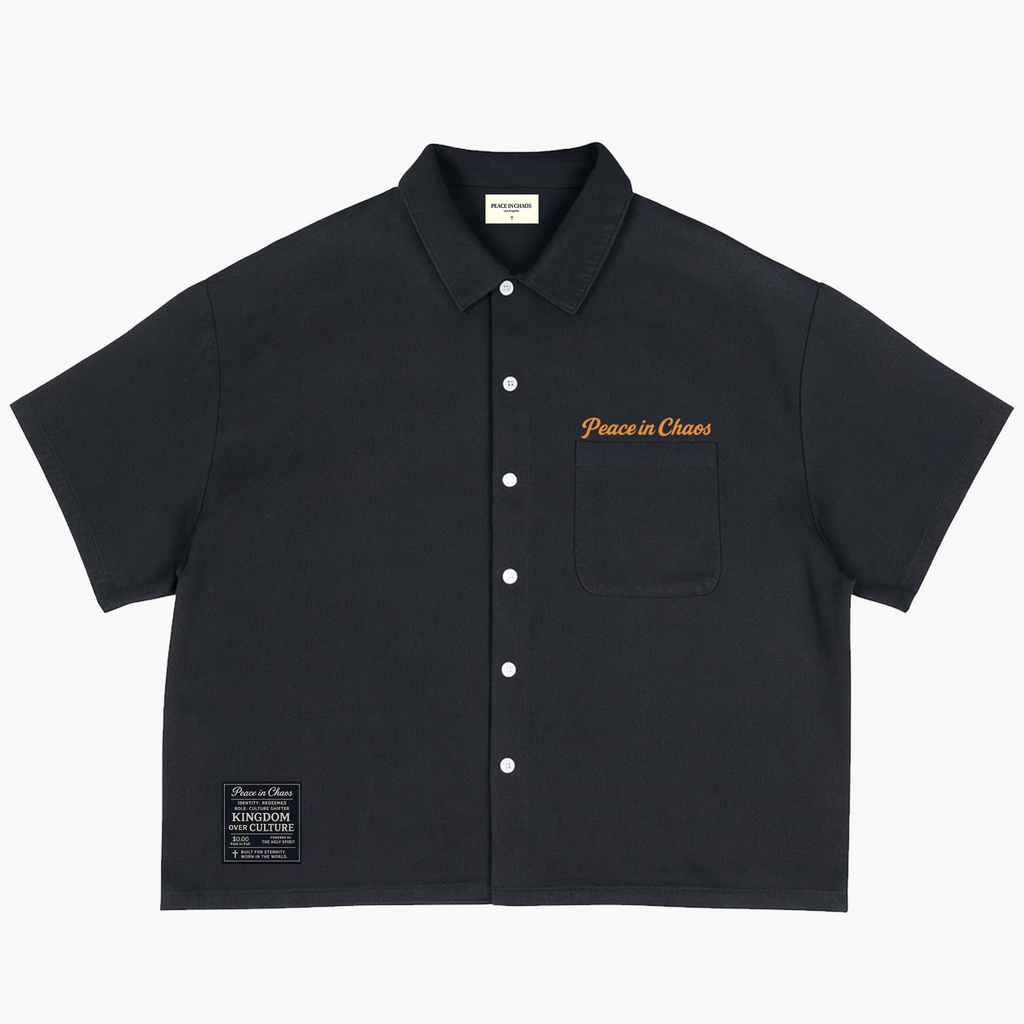 Messiah Button Up – Black / Orange Finish (Unisex)