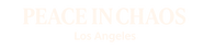 Text 'PEACE IN CHAOS' on a white background